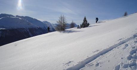 Scialpinismo con gli amici: in Engadina vicino al Belvair