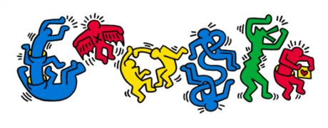 Un doodle per Keith Haring