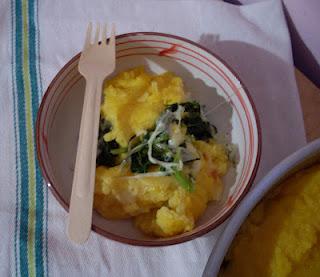 polenta ripiena di biete e scamorza