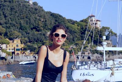 Bianca Balti di Matt-Silk eyewear by Dolce & Gabbana