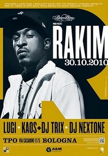 Rakim sul palco del TPO il 30 Ottobre!