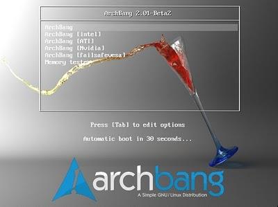 ArchBang progetto di distribuzione che combina una versione leggera di Arch Linux con l'aumento ancora più leggero window manager  Openbox Desktop.