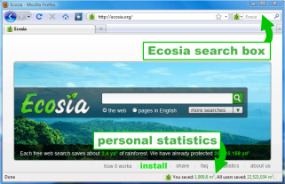 Ecosia, il motore di ricerca ecologico.