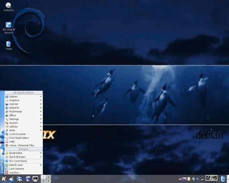 Kanotix, distribuzione GNU/Linux derivante da Knoppix e basata su Debian, rivolta essenzialmente verso gli utenti desktop.