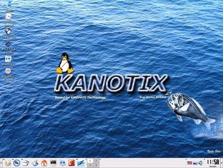 Kanotix, distribuzione GNU/Linux derivante da Knoppix e basata su Debian, rivolta essenzialmente verso gli utenti desktop.