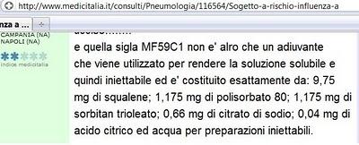 Vaccini allo squalene per l'immunizzazione anti-influenzale 2010/2011