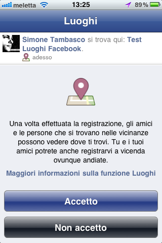 Facebook Luoghi sbarca in Italia.
