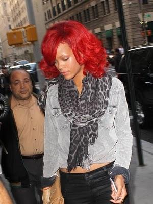 Rihanna's Red Trannylicious Look ......