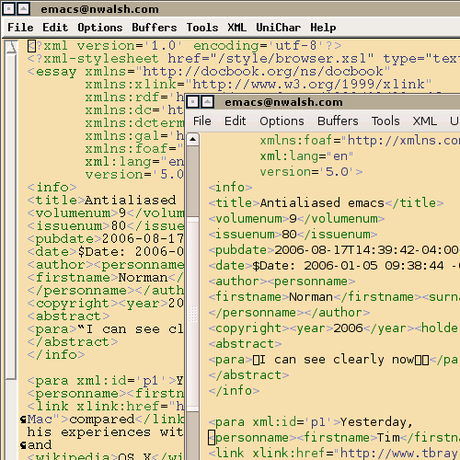 Emacs è un editor di testo libero estremamente versatile molto popolare fra i programmatori.