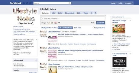 Lifestyle Notes è anche su Facebook