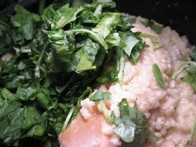 Gnocchi alla romana di miglio, pomodoro e rucola