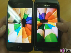 Nokia iPhone confronto schermo.