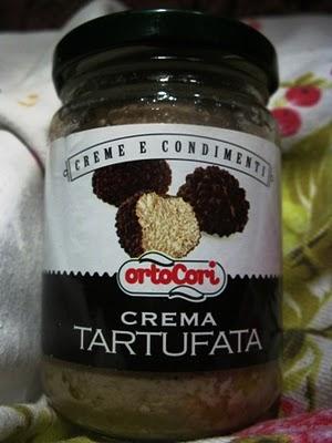 Mammazan e i prodotti Ortocori: Antipastini con olive e peperoni e come contorno: Patate alla crema di tartufo