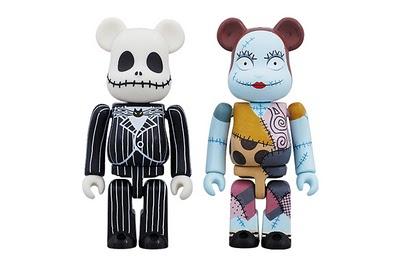 Medicom Toy x The Nightmare Before Christmas Jack Skellington & Sally Bearbrick Set