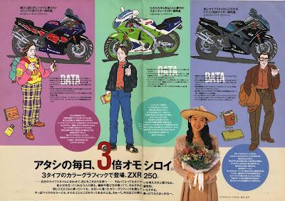 Vintage Japan Brochures - Kawasaki ZXR 250 C2 1992