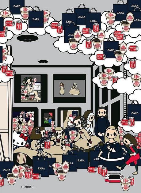 Las Meninas with cocacola,  cupnoodle, zara, kitty and PSP [50%]