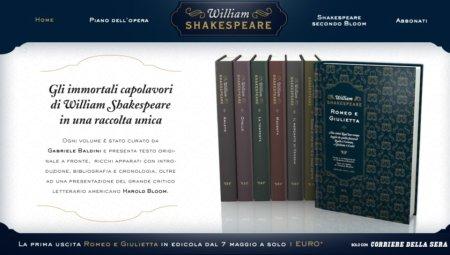 William Shakespeare in edicola col Corriere della Sera