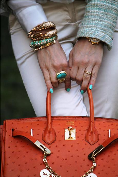 GREEN AND ORANGE OUTFIT