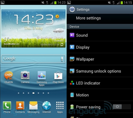touchwiz nature ux Samsung Galaxy S3: Analisi Display, Gestione ROM e Nuova TouchWiz Nature UX