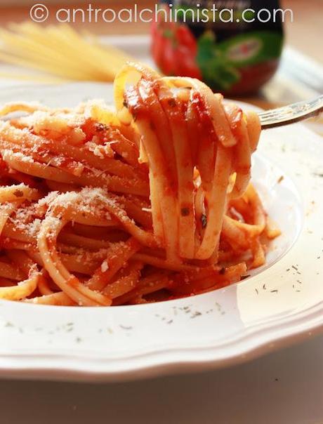 Linguine al Pomodoro e Speck