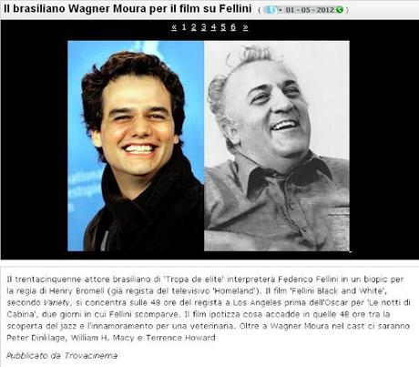 Wagner Moura interpreterà Fellini