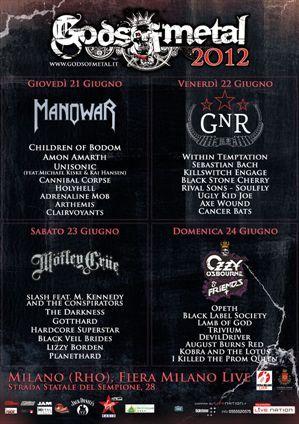 Gods Of Metal 2012 - Il bill del festival è completo
