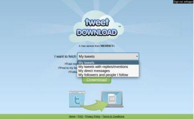 Backup account Twitter con Tweet Download