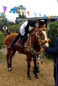 Fausto sale sul cavallo 