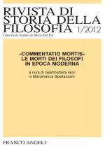 Rivista di storia della filosofia 1/2012 - Commentatio mortis