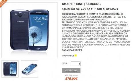 galaxy s3 sconti 595x365 Acquistare Samsung Galaxy S 3 al prezzo più basso: 575€