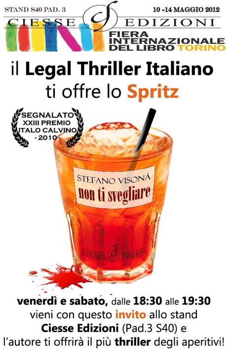 Il Legal Thriller Italiano offre lo SPRITZ al Salone del Libro