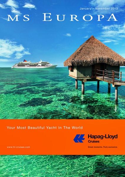MS Europa: Hapag-Lloyd Cruises lancia la nuova brochure 2013.