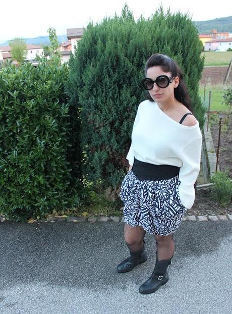 Outfit: Noir et blanc en couleurs