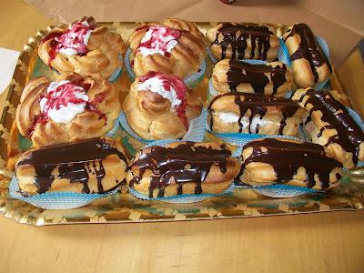 Eclairs con Crema Diplomatica al Cioccolato