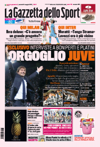 Ecco le prime pagine del Corriere dello Sport – Gazzetta – Tuttosport