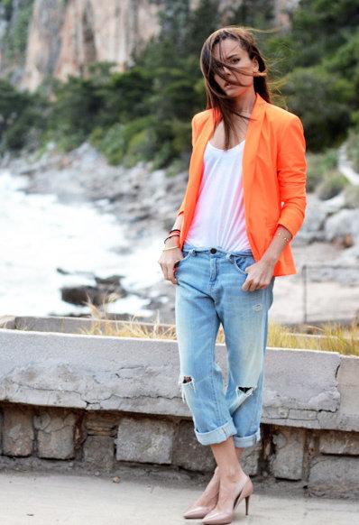 Orange blazer