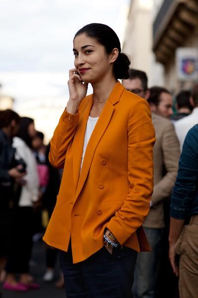 Orange blazer