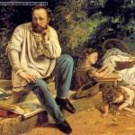 Gustave Courbet - Pierre-Joseph Proudhon e i suoi figli,1865