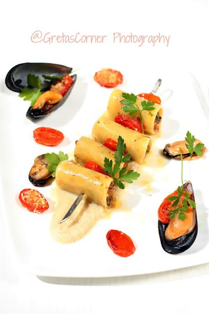 I paccheri, le cozze e le ostriche a merenda!