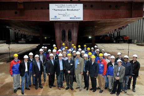 Meyer Werft: posata la chiglia della nuova Norwegian Breakaway, prossima Ammiraglia di Norwegian Cruise Line.