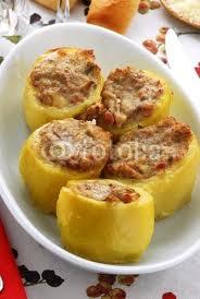 Patate farcite e gratinate