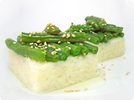 Ginger basmati rice sesame honey green beans sushi