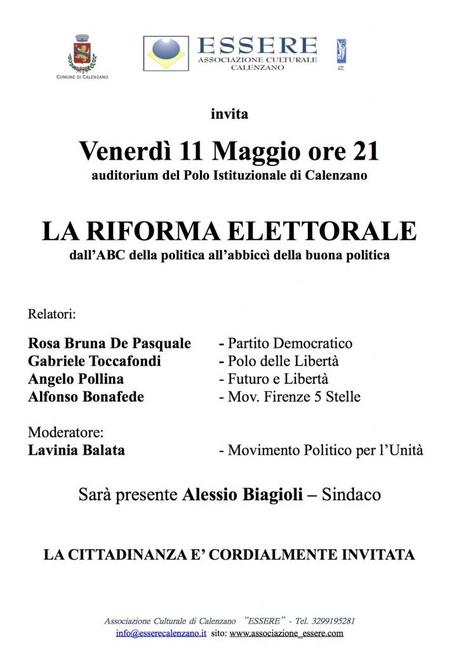 L’ 11 maggio, abbiccì della buona politica