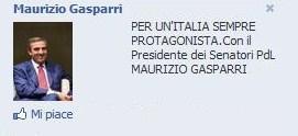 Gasparri cerca più fan, guardate cosa si inventa su facebook!