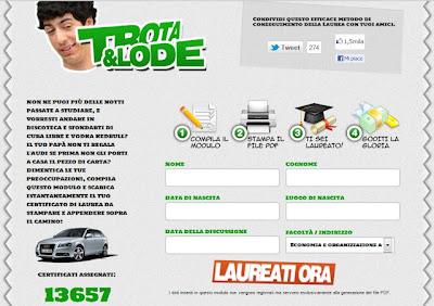 Trota e lode per laurearti ora!