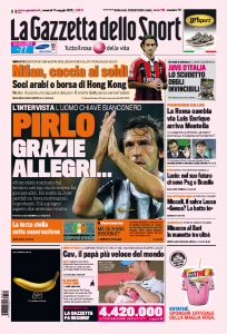 Ecco le prime pagine della Gazzetta – Corriere dello Sport – Tuttosport