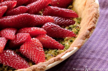 Crostata alle fragole e pistacchi - Strawberry and pistachios tart