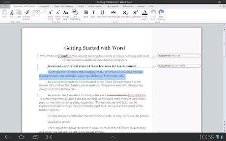  CloudOn: Crea ed Edita sui Tablet File della Suite Microsoft Office [App Android]