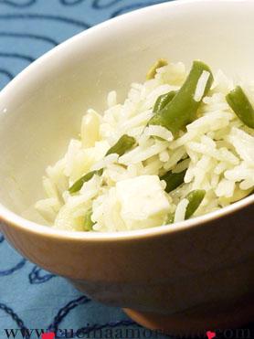 Basmati con feta e fagiolini