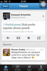 FOTO-Schelotto su Twitter: “Ciao Pocho, seguimi…….”